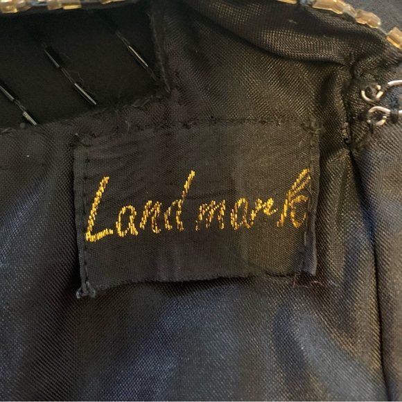 Landmark Vintage 100% Silk black and gold fully beaded evening gown Art Deco 2X - Picture 6 of 14